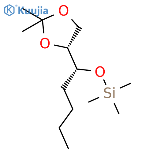 Silane, [[(1R)-1-[(4R)-2,2-dimethyl-1,3-dioxolan-4-yl]pentyl]oxy]trimethyl- structure