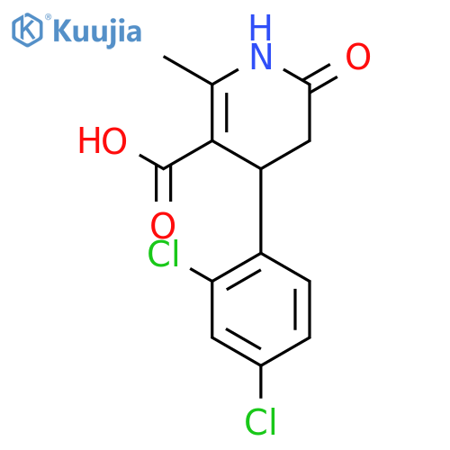 4-(2,4-Dichlorophenyl)-2-methyl-6-oxo-1,4,5,6-tetrahydropyridine-3-carboxylic acid structure