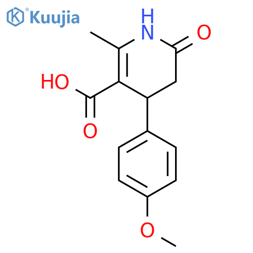 4-(4-Methoxyphenyl)-2-methyl-6-oxo-1,4,5,6-tetrahydropyridine-3-carboxylic acid structure