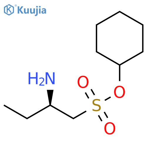 1-Butanesulfonic acid, 2-amino-, cyclohexyl ester, (2R)- structure