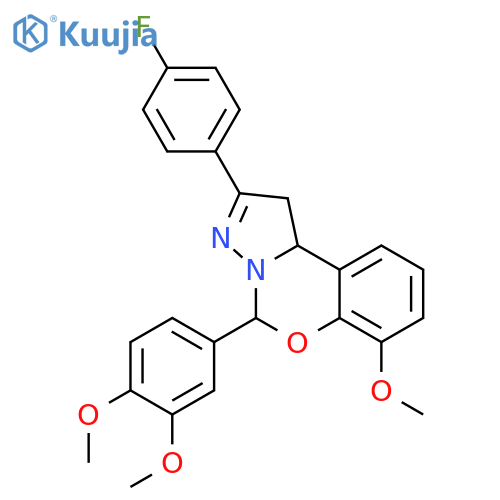 7-(3,4-dimethoxyphenyl)-4-(4-fluorophenyl)-10-methoxy-8-oxa-5,6-diazatricyclo7.4.0.0^{2,6}trideca-1(9),4,10,12-tetraene structure