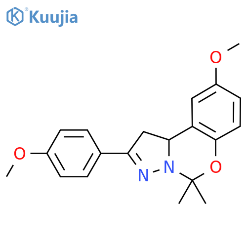 12-methoxy-4-(4-methoxyphenyl)-7,7-dimethyl-8-oxa-5,6-diazatricyclo7.4.0.0^{2,6}trideca-1(9),4,10,12-tetraene structure