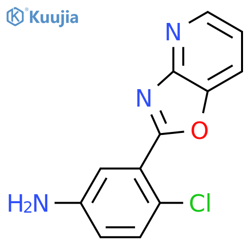4-Chloro-3-(oxazolo[4,5-b]pyridin-2-yl)aniline structure