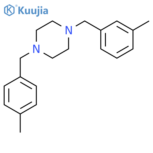 1-(3-methylbenzyl)-4-(4-methylbenzyl)piperazine structure