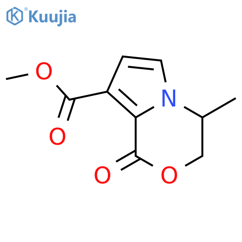 3,4-dihydro-4-methyl-1-oxo-1H-Pyrrolo[2,1-c][1,4]oxazine-8-carboxylic acid methyl ester structure