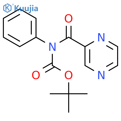 Carbamic acid, phenyl(pyrazinylcarbonyl)-, 1,1-dimethylethyl ester structure