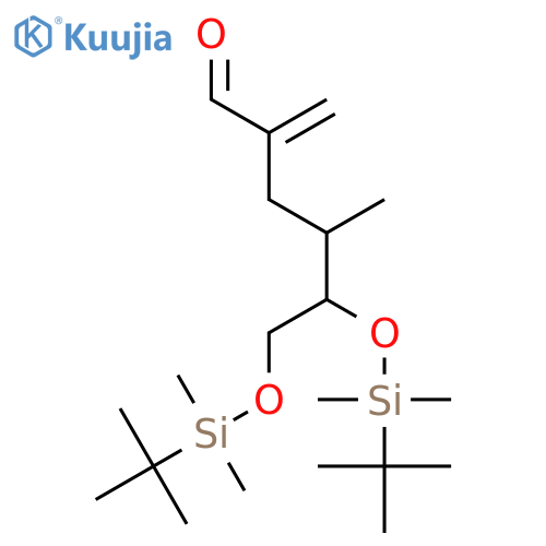 Hexanal, 5,6-bis[[(1,1-dimethylethyl)dimethylsilyl]oxy]-4-methyl-2-methylene-, (4S,5R)- structure