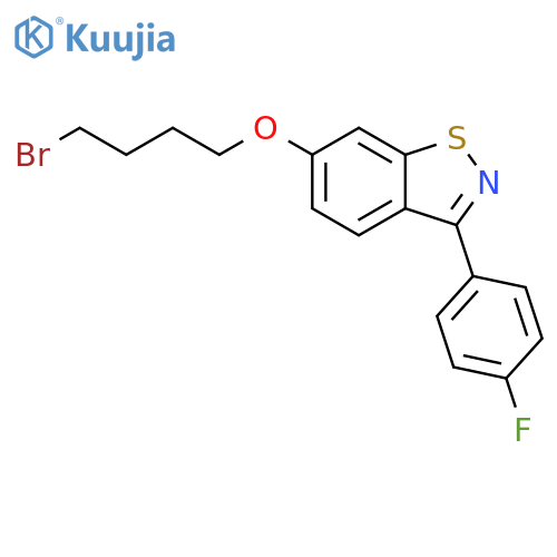 1,2-Benzisothiazole, 6-(4-bromobutoxy)-3-(4-fluorophenyl)- structure