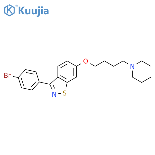 1,2-Benzisothiazole, 3-(4-bromophenyl)-6-[4-(1-piperidinyl)butoxy]- structure