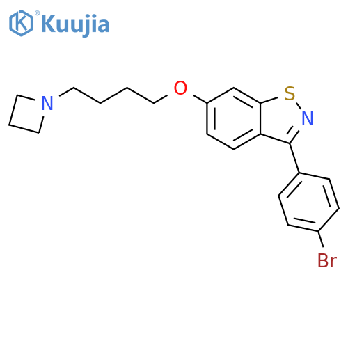 1,2-Benzisothiazole, 6-[4-(1-azetidinyl)butoxy]-3-(4-bromophenyl)- structure