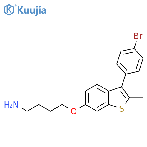 1-Butanamine, 4-[[3-(4-bromophenyl)-2-methylbenzo[b]thien-6-yl]oxy]- structure