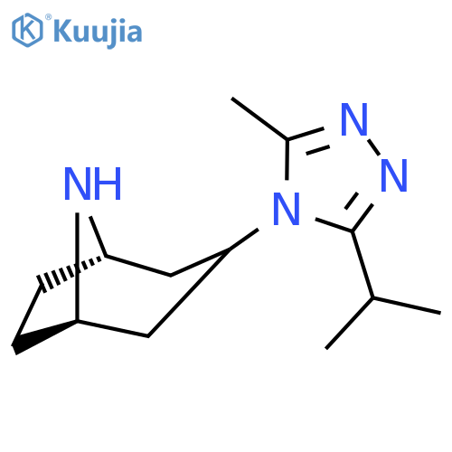 rel-(1R,3S,5S)-3-[3-methyl-5-(propan-2-yl)-4H-1,2,4-triazol-4-yl]-8-azabicyclo[3.2.1]octane structure