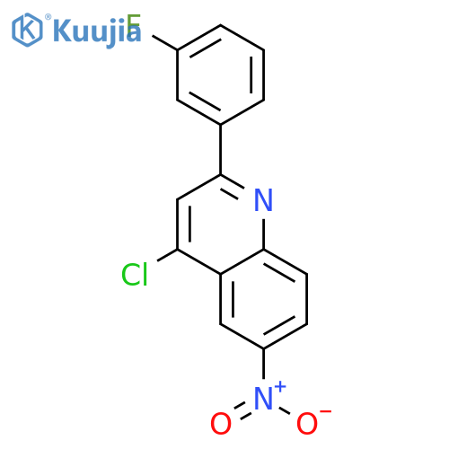 Quinoline, 4-chloro-2-(3-fluorophenyl)-6-nitro- structure
