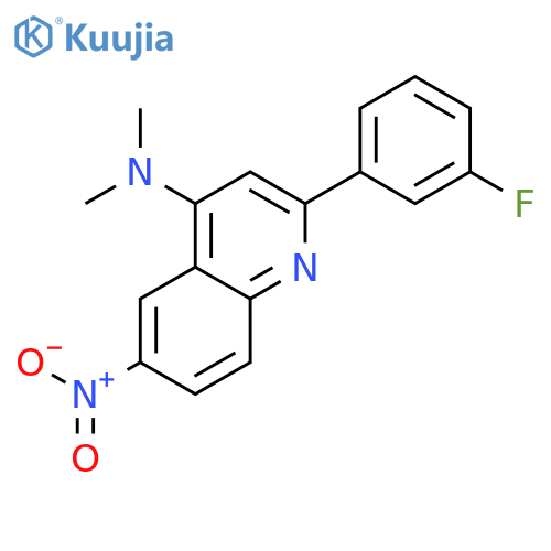 4-Quinolinamine, 2-(3-fluorophenyl)-N,N-dimethyl-6-nitro- structure
