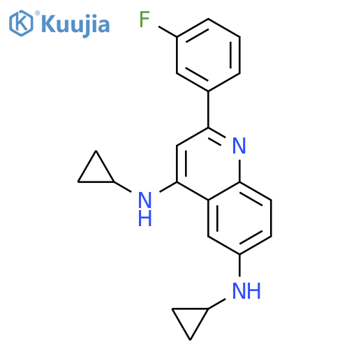 4,6-Quinolinediamine, N,N'-dicyclopropyl-2-(3-fluorophenyl)- structure