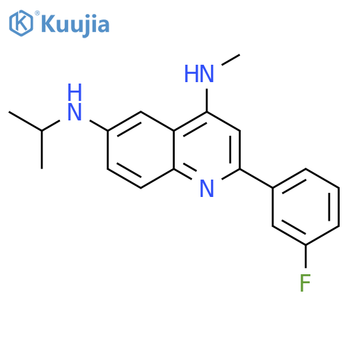 4,6-Quinolinediamine, 2-(3-fluorophenyl)-N4-methyl-N6-(1-methylethyl)- structure