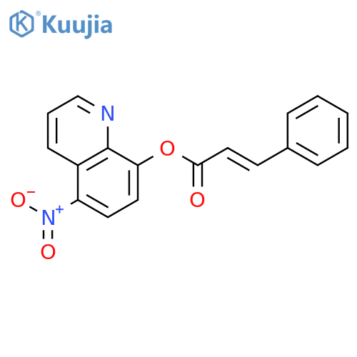 2-Propenoic acid, 3-phenyl-, 5-nitro-8-quinolinyl ester structure