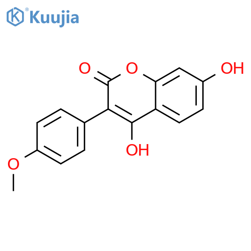 4,7-dihydroxy-3-(4-methoxyphenyl)-2H-chromen-2-one structure