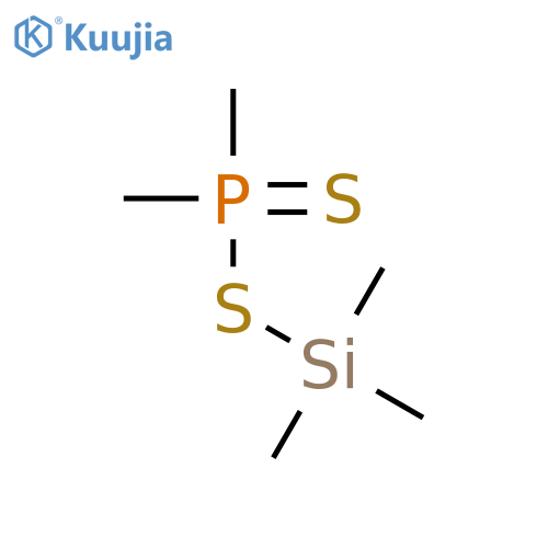 Phosphinodithioic acid, dimethyl-, trimethylsilyl ester structure