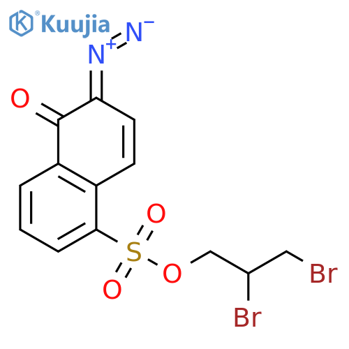 2,3-dibromopropyl 6-diazo-5,6-dihydro-5-oxonaphthalene-1-sulphonate structure
