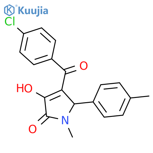 4-(4-Chloro-benzoyl)-3-hydroxy-1-methyl-5-p-tolyl-1,5-dihydro-pyrrol-2-one structure