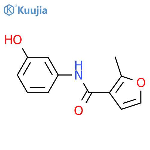 N-(3-hydroxyphenyl)-2-methyl-3-furamide structure