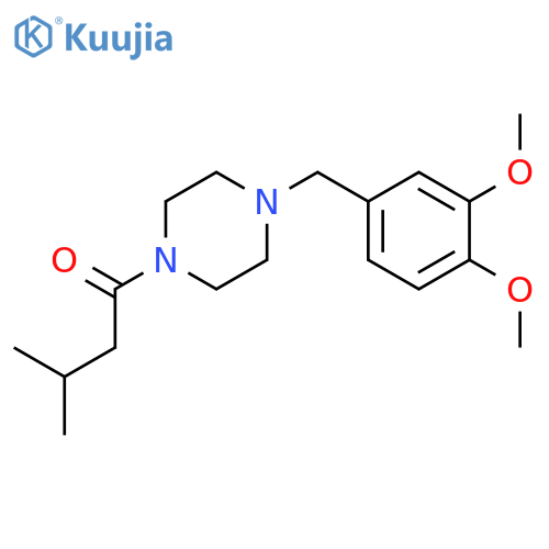 1-(3,4-dimethoxybenzyl)-4-(3-methylbutanoyl)piperazine structure
