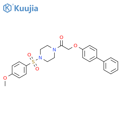 1-[(4-biphenylyloxy)acetyl]-4-[(4-methoxyphenyl)sulfonyl]piperazine structure