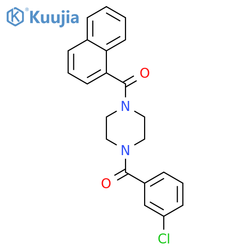 (3-chlorophenyl)[4-(naphthalen-1-ylcarbonyl)piperazin-1-yl]methanone structure