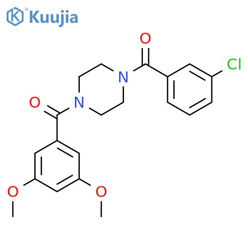 (3-chlorophenyl){4-[(3,5-dimethoxyphenyl)carbonyl]piperazin-1-yl}methanone structure