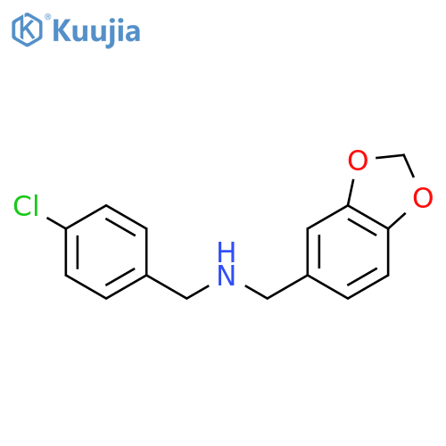 (1,3-Benzodioxol-5-ylmethyl)(4-chlorobenzyl)amine structure