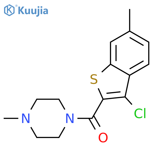 (3-chloro-6-methyl-1-benzothiophen-2-yl)(4-methylpiperazin-1-yl)methanone structure