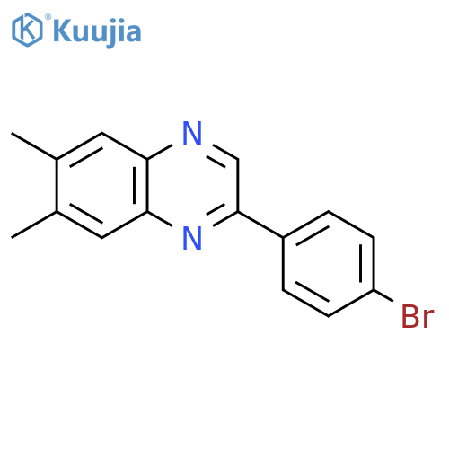 2-(4-bromophenyl)-6,7-dimethylquinoxaline structure
