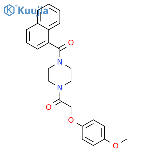1-(4-(1-naphthoyl)piperazin-1-yl)-2-(4-methoxyphenoxy)ethanone structure
