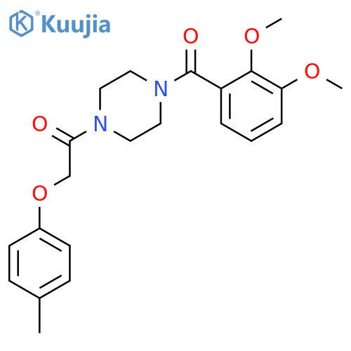 1-(2,3-dimethoxybenzoyl)-4-[(4-methylphenoxy)acetyl]piperazine structure