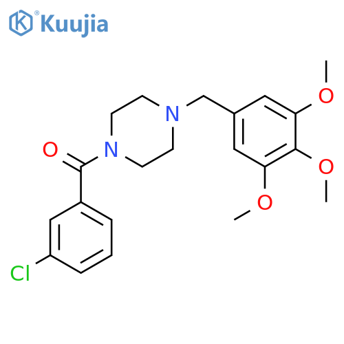 (3-Chloro-phenyl)-[4-(3,4,5-trimethoxy-benzyl)-piperazin-1-yl]-methanone structure