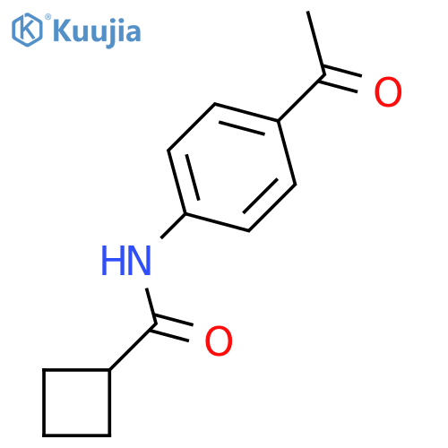 N-(4-Acetylphenyl)cyclobutanecarboxamide structure