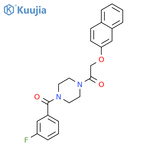1-(3-fluorobenzoyl)-4-[(2-naphthyloxy)acetyl]piperazine structure