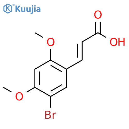 (2E)-3-(5-Bromo-2,4-dimethoxyphenyl)prop-2-enoic Acid structure