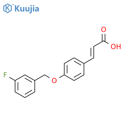 (2E)-3-{4-(3-Fluorobenzyl)oxyphenyl}prop-2-enoic Acid structure