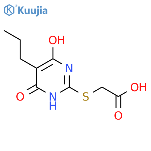 (4-Hydroxy-6-oxo-5-propyl-1,6-dihydro-pyrimidin-2-ylsulfanyl)-acetic acid structure