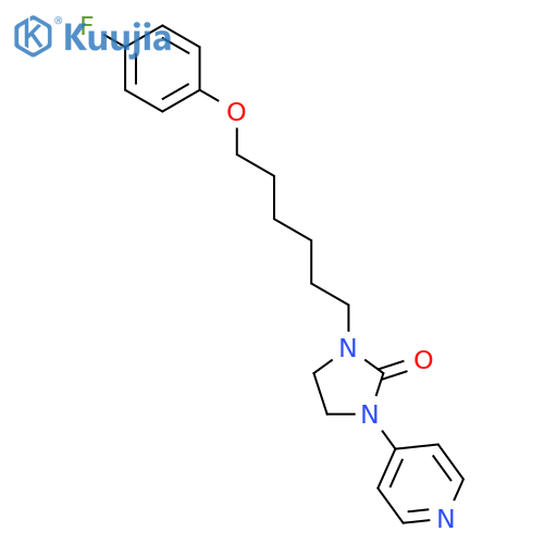 2-Imidazolidinone, 1-[6-(4-fluorophenoxy)hexyl]-3-(4-pyridinyl)- structure