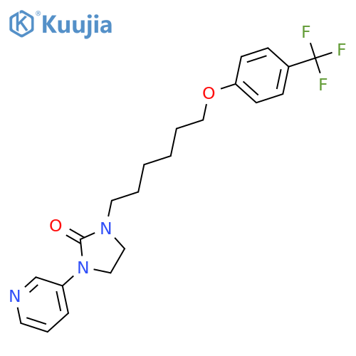 2-Imidazolidinone, 1-(3-pyridinyl)-3-[6-[4-(trifluoromethyl)phenoxy]hexyl]- structure