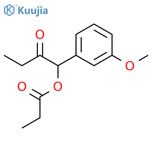 2-Butanone, 1-(3-methoxyphenyl)-1-(1-oxopropoxy)- structure