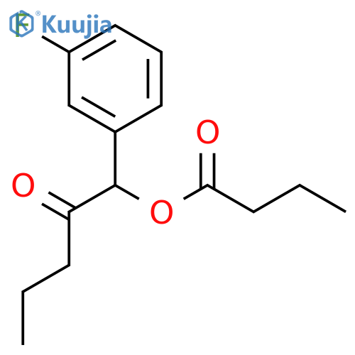 Butanoic acid, 1-(3-fluorophenyl)-2-oxopentyl ester structure