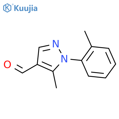 5-methyl-1-(2-methylphenyl)-1H-pyrazole-4-carboxaldehyde structure