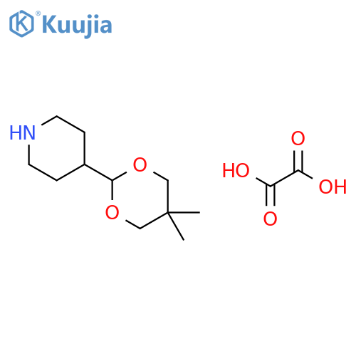 4-(5,5-Dimethyl-1,3-dioxan-2-yl)piperidine oxalate structure