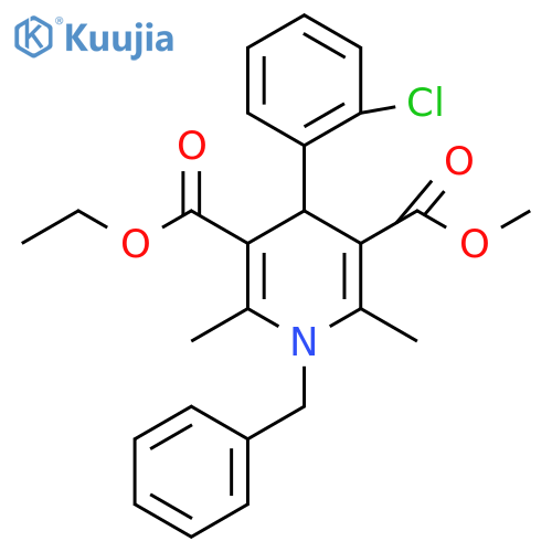 3-Ethyl 5-methyl 1-benzyl-4-(2-chlorophenyl)-2,6-dimethyl-1,4-dihydropyridine-3,5-dicarboxylate structure