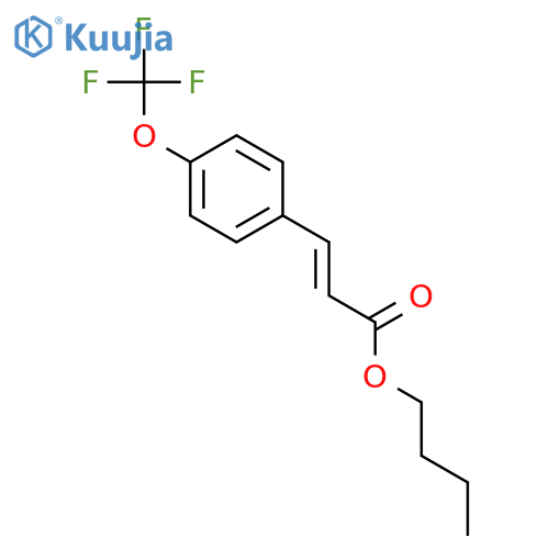 2-Propenoic acid, 3-[4-(trifluoromethoxy)phenyl]-, butyl ester, (2E)- structure