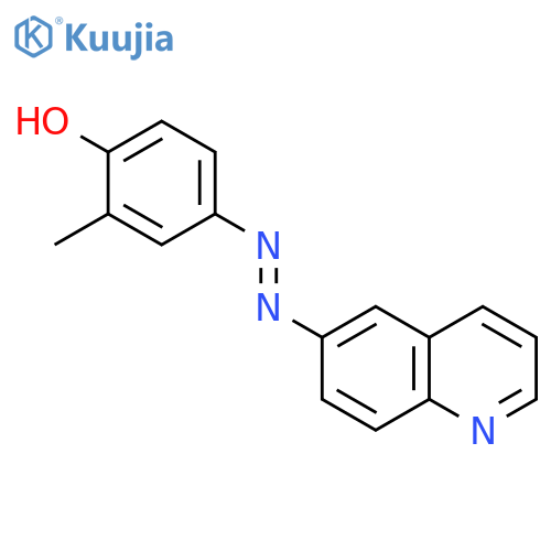 Phenol, 2-methyl-4-(6-quinolinylazo)- structure